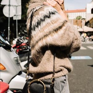 Celine Fair Isle Sweater in Camel